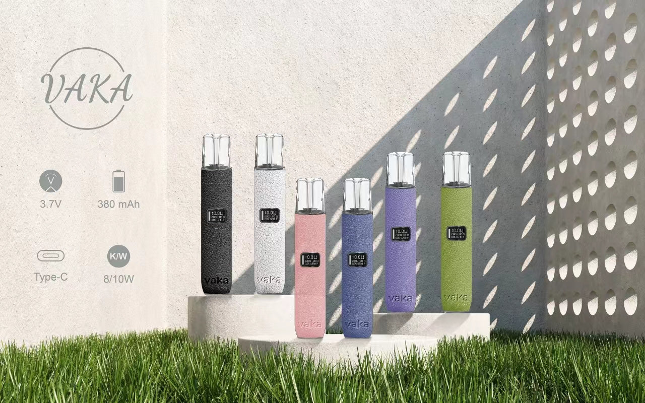 VAKA皮革主機 |兩段式調節 |LED顯示屏換彈式主機霧化桿 通用sp2/lana等一代煙彈-VAKA糖果雲煙館