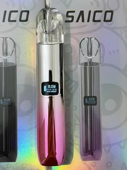 SAICO炫刻一代主機 鋅合金材質煙桿 通用sp2,哩啞，lana等一代煙彈 雙檔調節(8W-10W）具有智能顯示屏-VAKA糖果雲煙館
