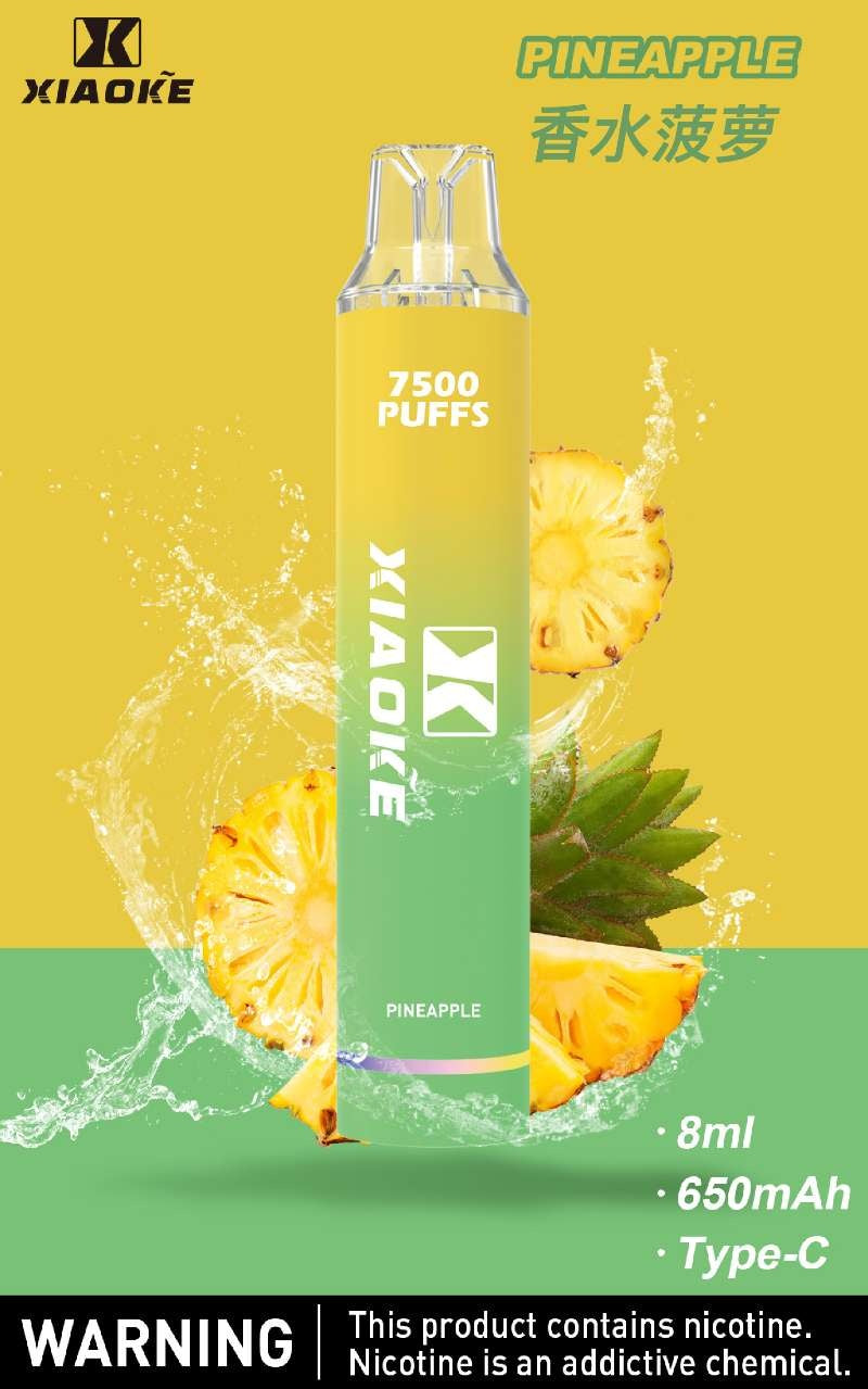 XIAOKE梟客拋棄式 新款一次性發光電子煙 多種口味電子霧化棒-VAKA糖果雲煙館