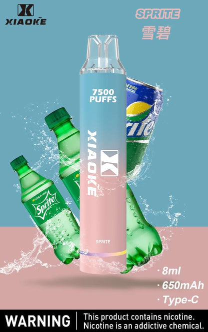 XIAOKE梟客拋棄式 新款一次性發光電子煙 多種口味電子霧化棒-VAKA糖果雲煙館