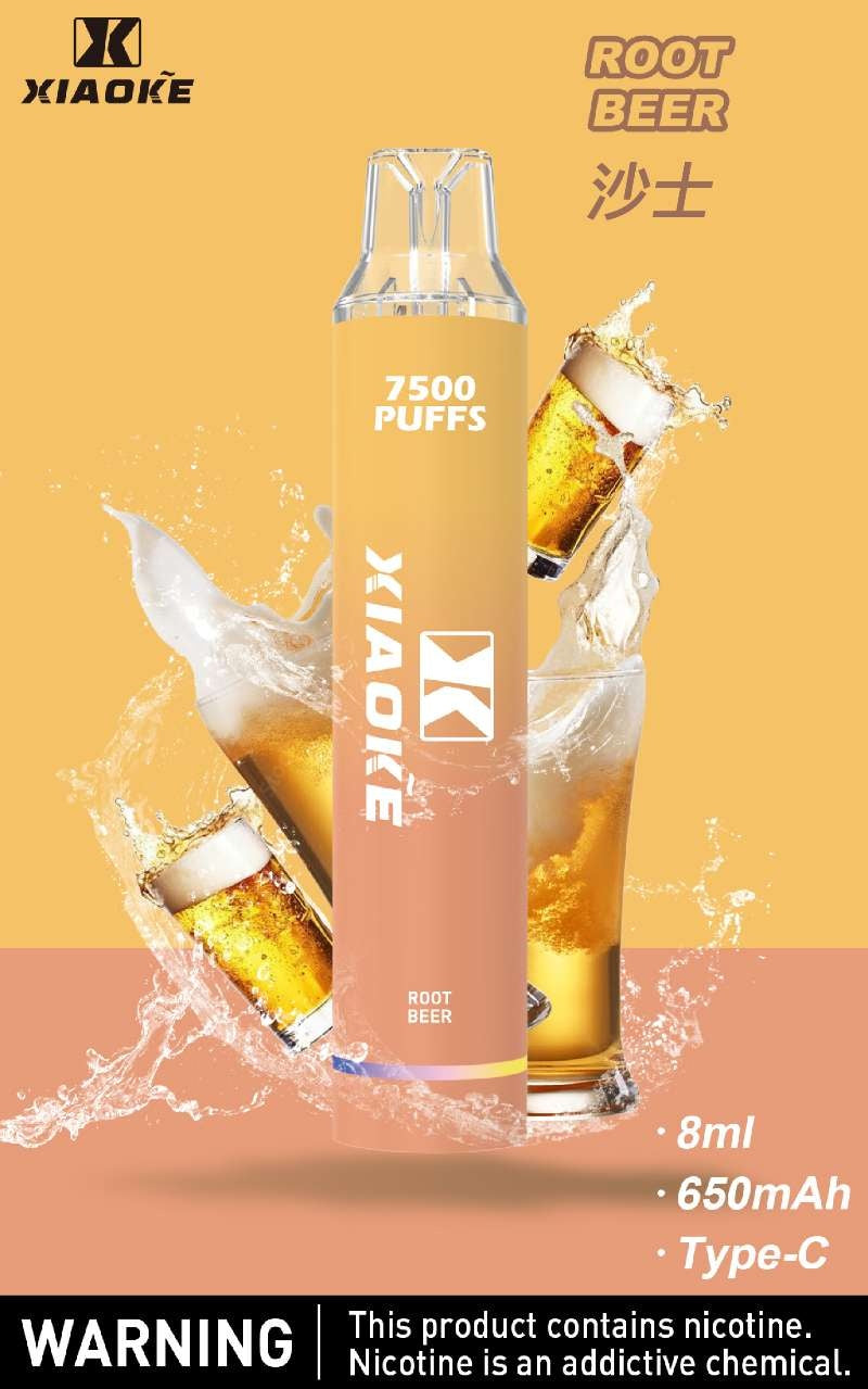 XIAOKE梟客拋棄式 新款一次性發光電子煙 多種口味電子霧化棒-VAKA糖果雲煙館