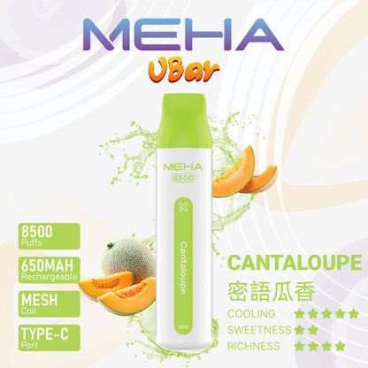【MEHA魅嗨8500口拋棄式】 一次性8500口puffs電子煙/新款魅嗨小白條電子煙-VAKA糖果雲煙館