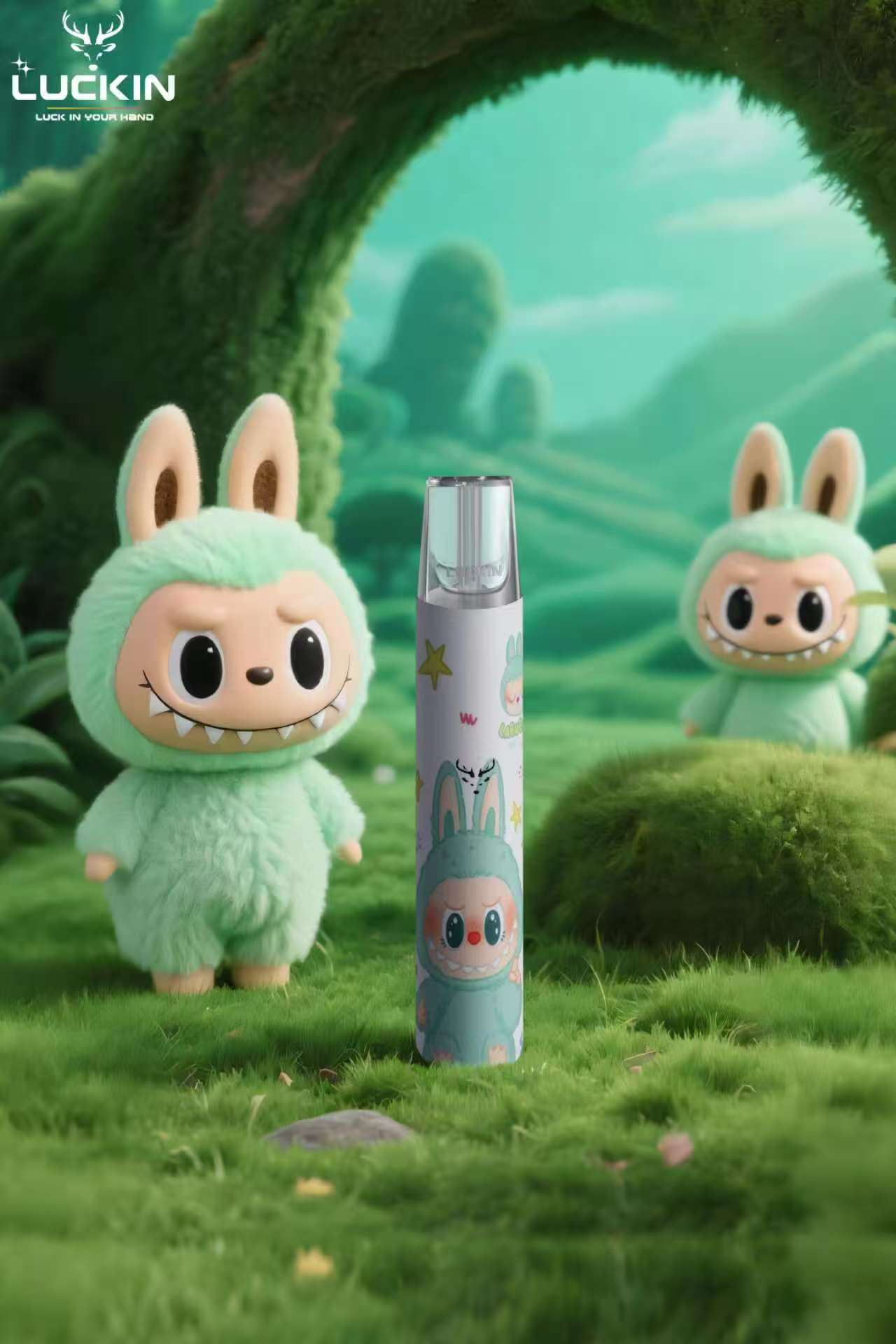 【LUCKIN幸運主機聯名款】泡泡馬特拉布布Labubu潮玩聯名款 兩段式調節/通用sp2,lana等一代煙彈-VAKA糖果雲煙館