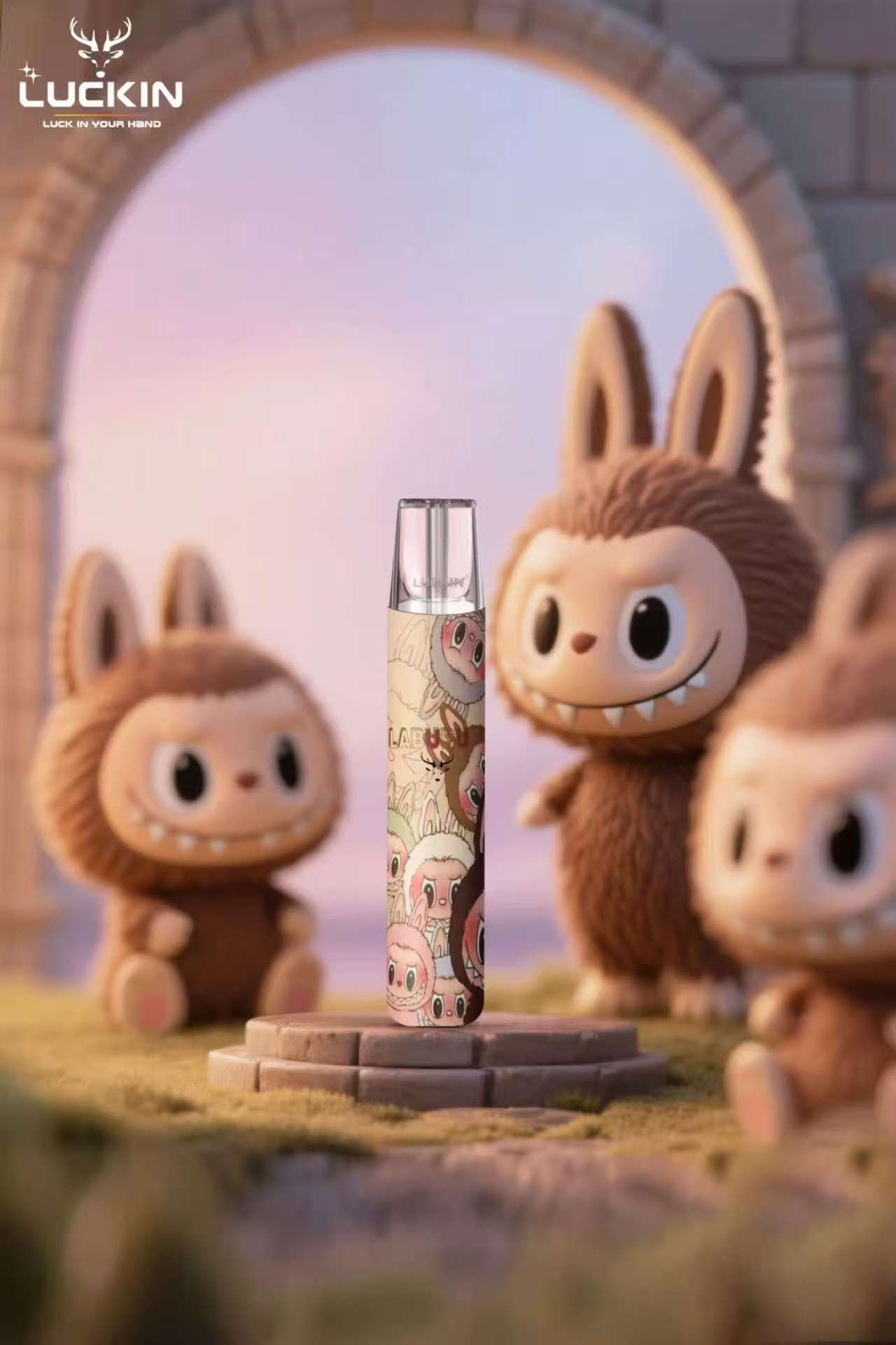 【LUCKIN幸運主機聯名款】泡泡馬特拉布布Labubu潮玩聯名款 兩段式調節/通用sp2,lana等一代煙彈-VAKA糖果雲煙館