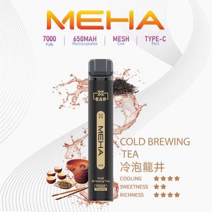 魅嗨MEHA X BAR小黑條 7000口一次性電子煙｜原廠正品｜大容量一次性拋棄式｜16種口味-VAKA糖果雲煙館