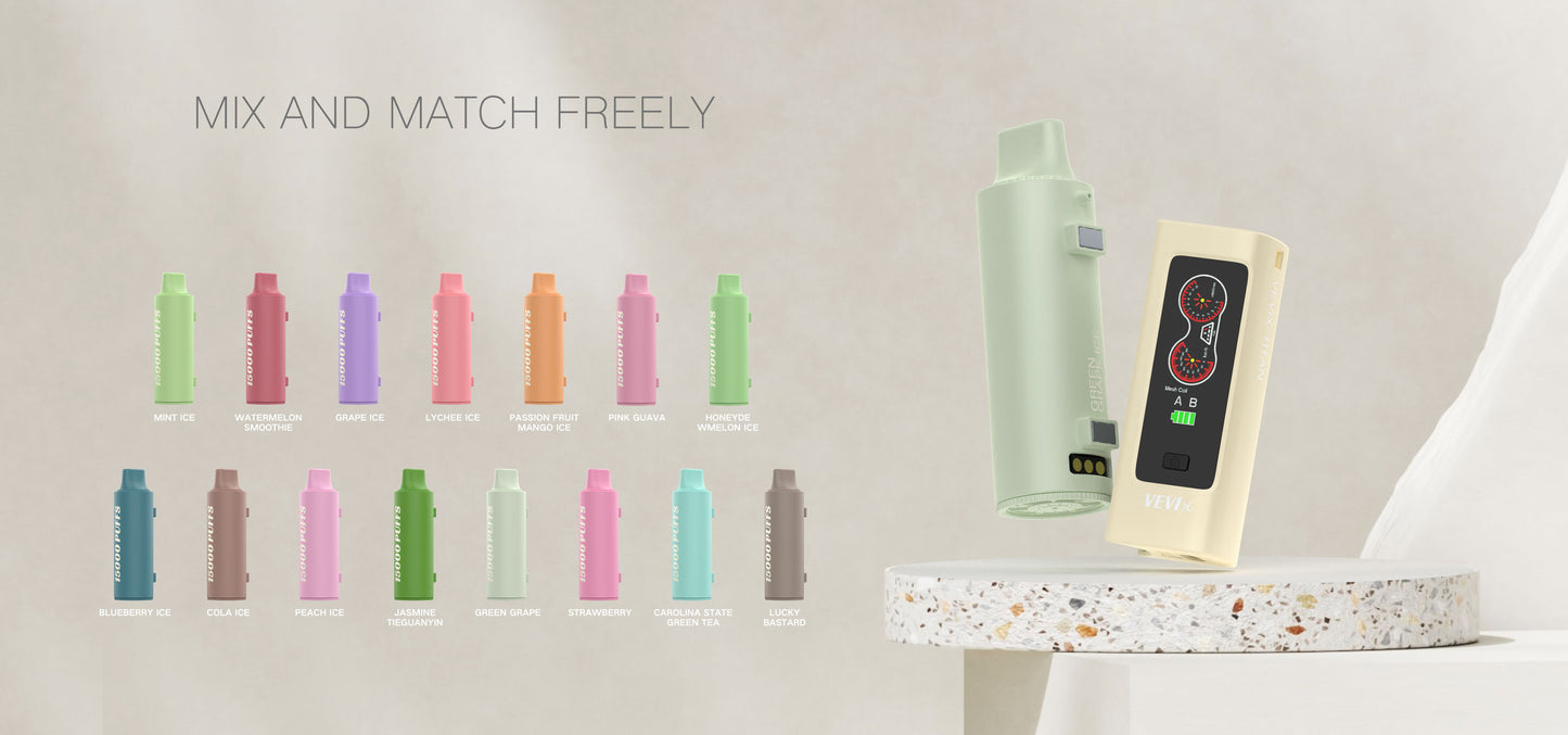 【優惠活動】VEVIX 泰坦15000口電子煙 |  棉芯換彈式耐抽拋棄式 | 可切換模式 | VAKA糖果雲煙館