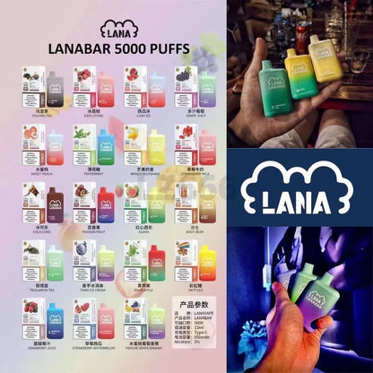 LANA拋棄式5000口✨大容量BAR電子煙🔥/TYPE-C充電 一次性電子煙-VAKA糖果雲煙館