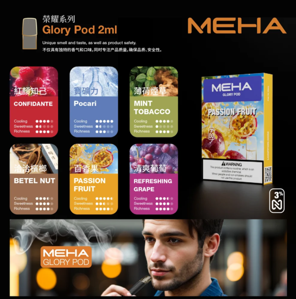 MEHA魅嗨五代煙彈 2.5ml霧化彈【買五盒送一盒】-VAKA糖果雲煙館